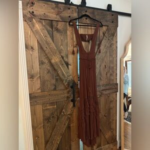 Free People Santa Maria Maxi Dress in Mink